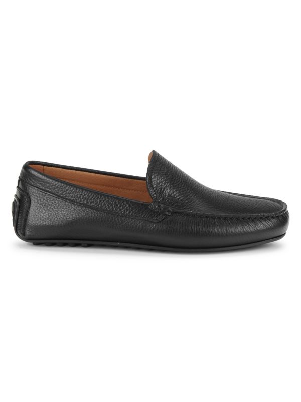 BOSS Grady Grain Leather Moccasins